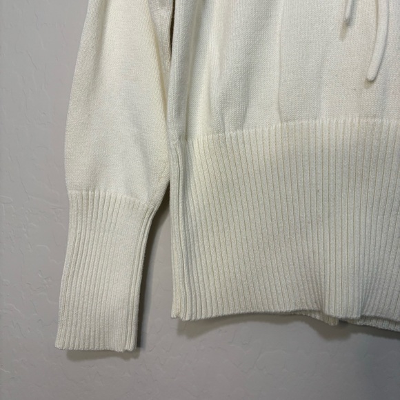 TOMMY JEANS Knit Hoodie Sweater Cream Red White Blue Vintage Retro Size Medium - Picture 6 of 14